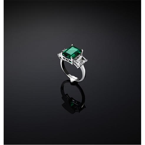 Chiara Ferragni - Women's Emerald Band Ring