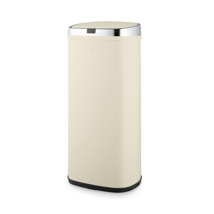 Swan Unisex Cream 50L Square Sensor Bin Medium