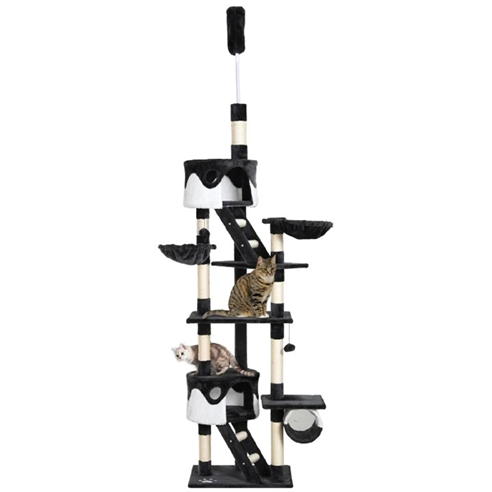 PawHut - Floor-to-Ceiling Cat Tree for Indoor Use