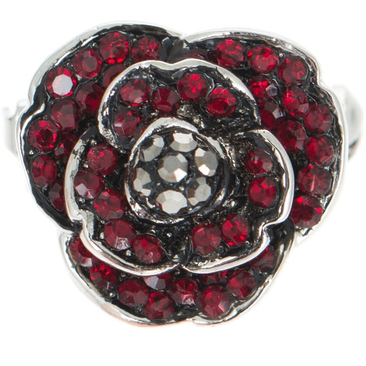 Espree Unisex Red Crystal Poppy Pin