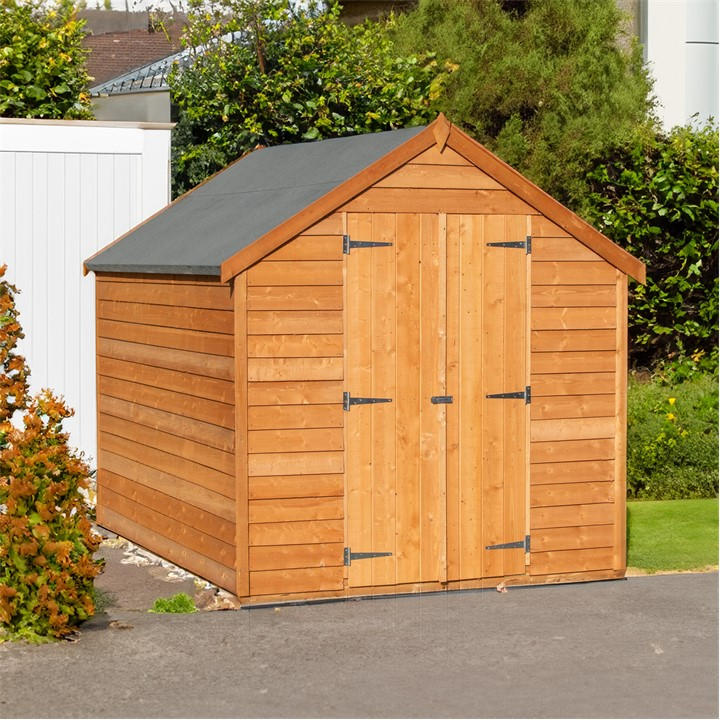 Shire Unisex Brown Overlap 8X6 Double Door Size 8 X 6Ft