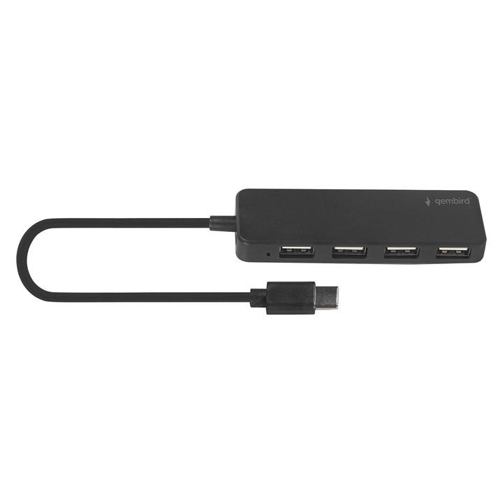 Gembird Unisex Black Type C To 4-Port Usb Pc Computer Hub