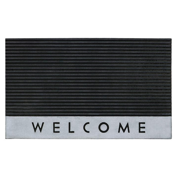 JVL QUARTZ WELCOME RUBBER DOORMAT