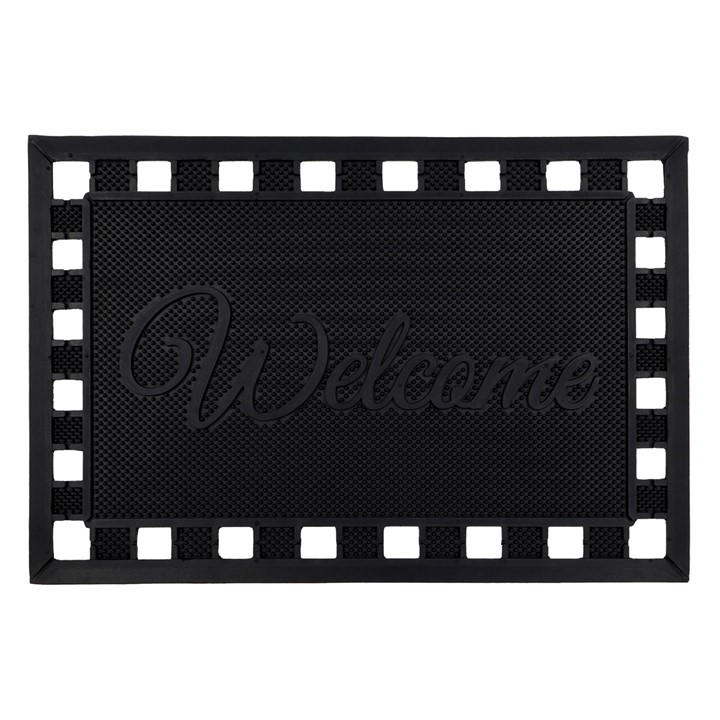 JVL MAIVA WELCOME RUBBER SCRAPER DOORMAT