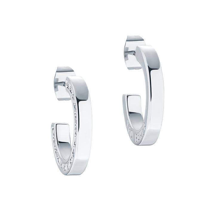 Ted Baker Women's Silver Senatta Crystal Hoop Earrings