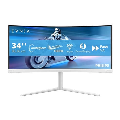 Philips - Evnia 34M2C5501A 34 Inch Fast VA WQHD 180Hz Gaming monitor