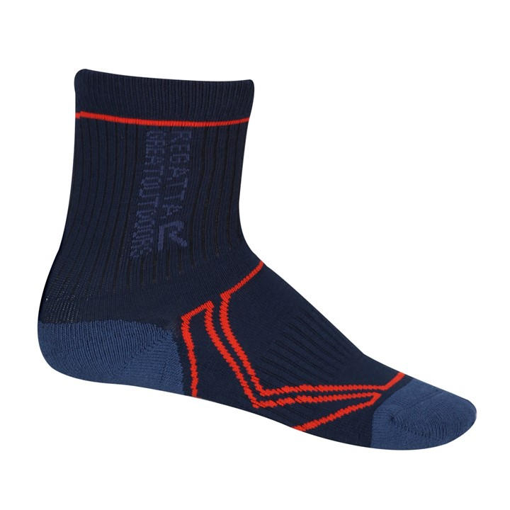 Regatta Girls Navy/Ambglow Kids 2 Season Coolmax Trek & Trail C13-C2