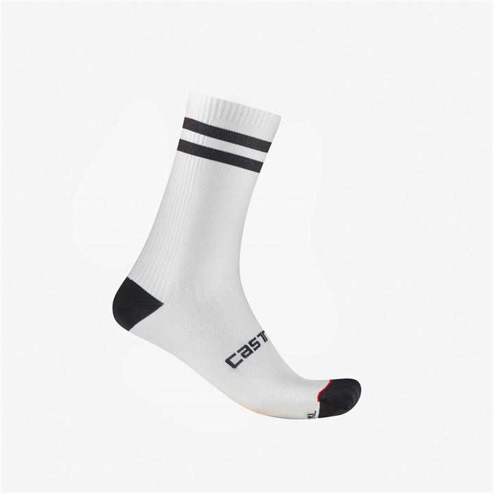 Castelli Men's White Original 18 Sock Sn54 12+