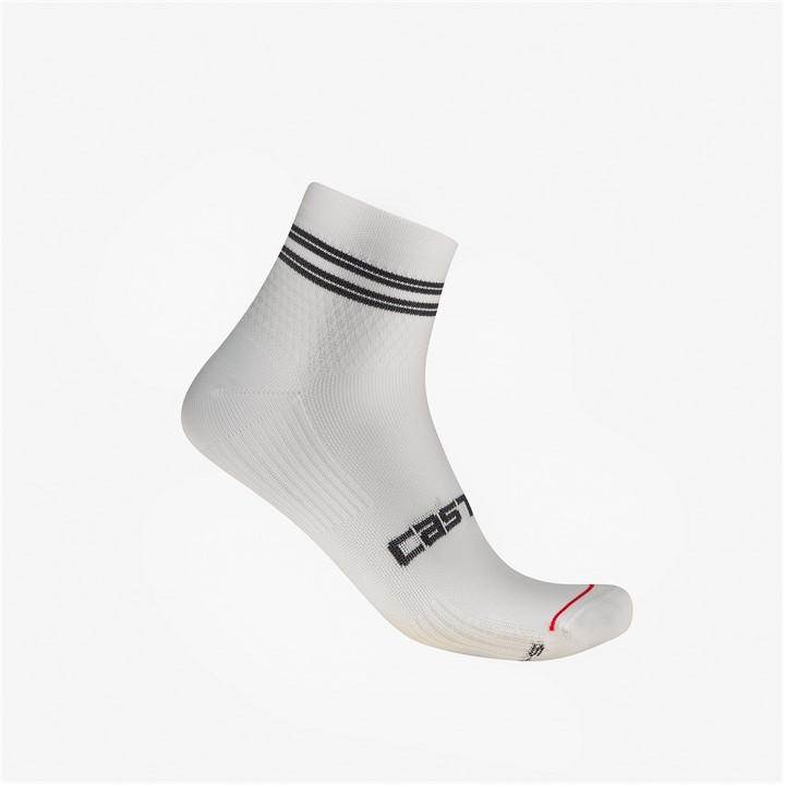 Castelli Men's White Anima 7 Sock Sn54 Size 7