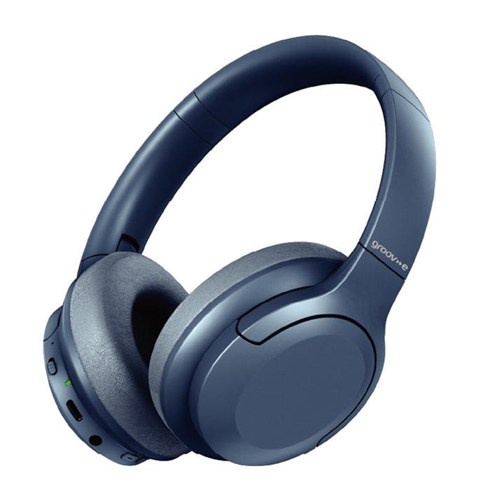 Groov-E Unisex Blue Rhythm Wireless Tooth Headphones With Anc