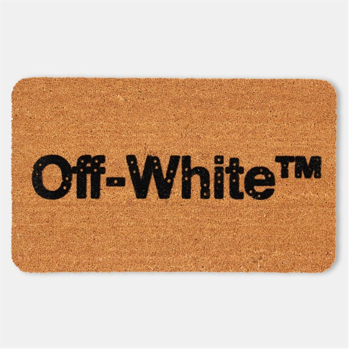 Off-white Ff Letr Door Mat 99 In Brown