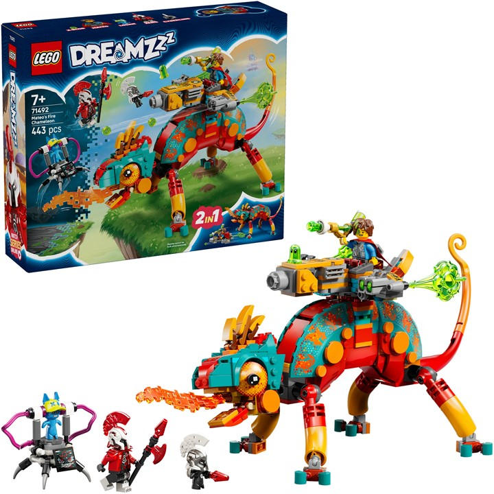 Lego Boys Multi Lego® Dreamzzz™ Mateo’s Fire Chameleon Imagination Toy 71492