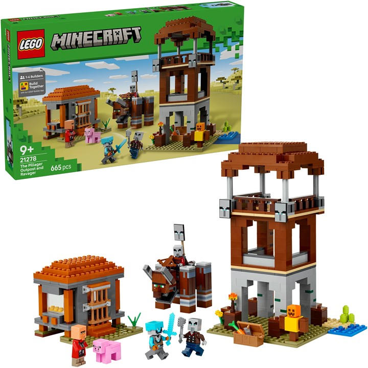 Lego Boys Multi Lego® Minecraft® The Pillager Outpost And Ravager Gamer Building Toy Gift 21278