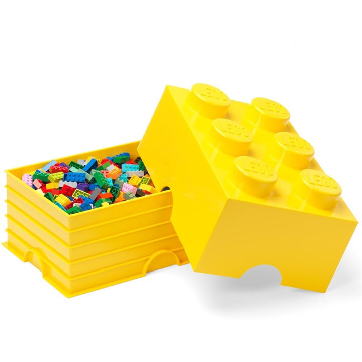 Lego Unisex Kids Yellow 6 Brick Storage - Size 40000802