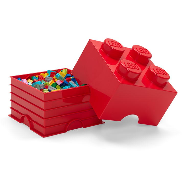 Lego Unisex Kids Red 4 Brick Storage Size 40031730