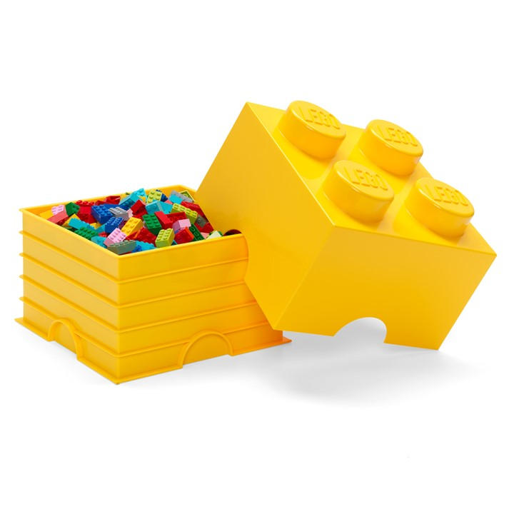 Lego Unisex Kids Yellow 4 Brick Storage - Size 40031732