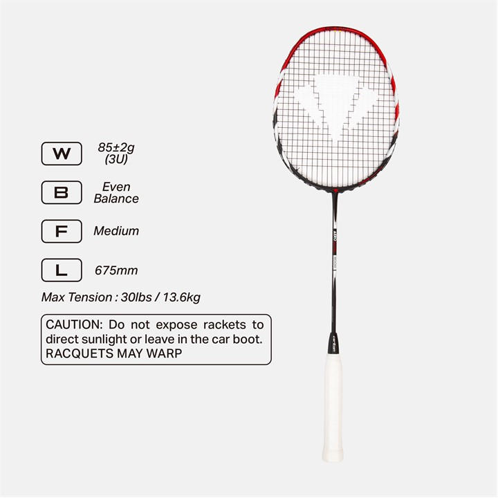 Carlton Unisex Red Aero Boom Badminton Racket