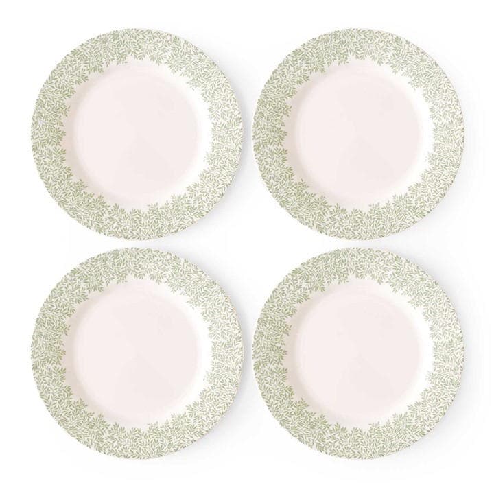 Spode Morris & Co. Set Of 4 Standen Dinner Plates In Green