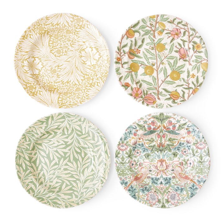 Spode Morris & Co. Set Of 4 Side Plates In Multi