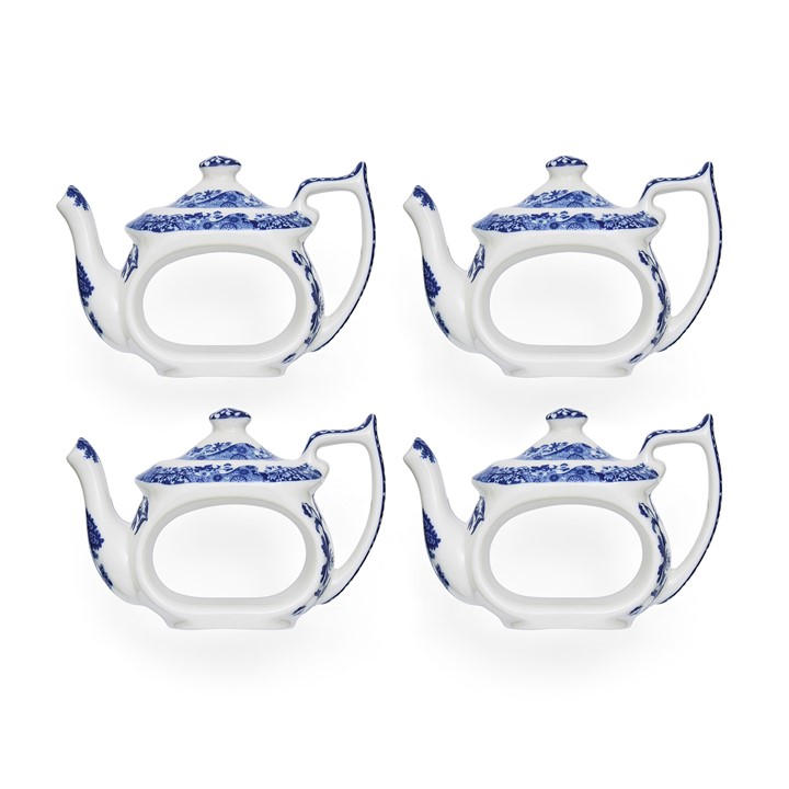 Spode Blue Italian Teapot Napkin Rings