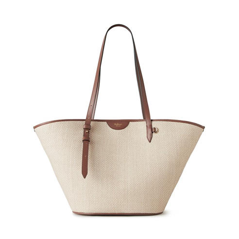 Mulberry - Women's Basket Tote Straw Bag