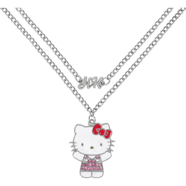 Hello Kitty Girls Silver Pendant Necklace