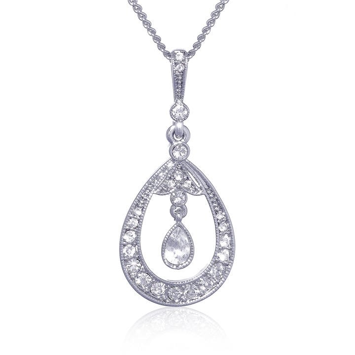 Espree Unisex Silver Save 50% Elite Fashion Crystal Pendant