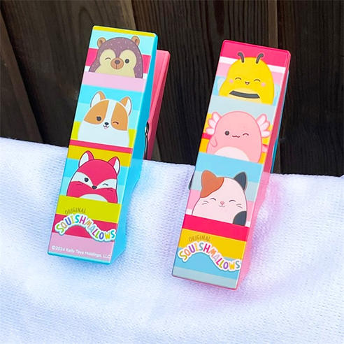 Squishmallows - Kids Travel Towel Clips Set