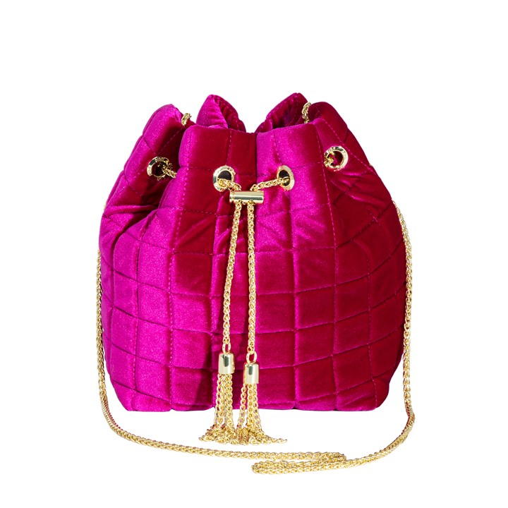 Biba Archive Velvet Bag In Pink