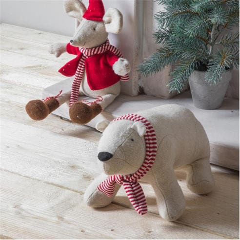 Gallery - Polar Bear Doorstop Cream/Red