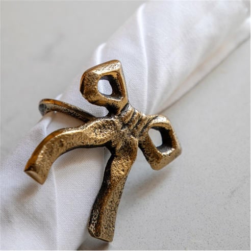 Gallery - Napkin Ring Antique Gold (4pk) 65x50x65mm
