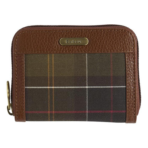Barbour - Women's Mini Daphne Tartan Leather Zip-Around Purse