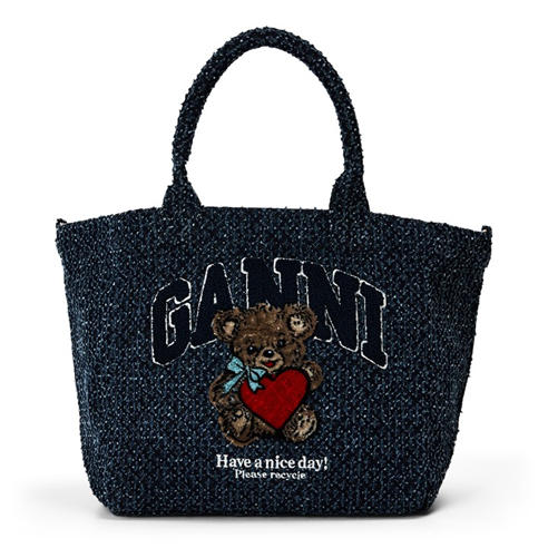 GANNI - Women's Small Shopper Denim Tote Bag