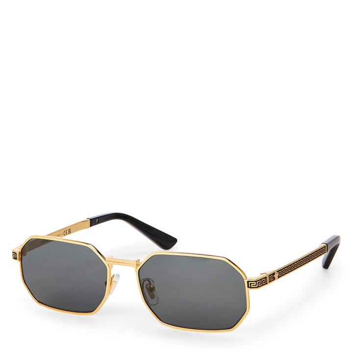 Gold/Light Blue - Versace - Men's 0VE2297 Hexagon Sunglasses