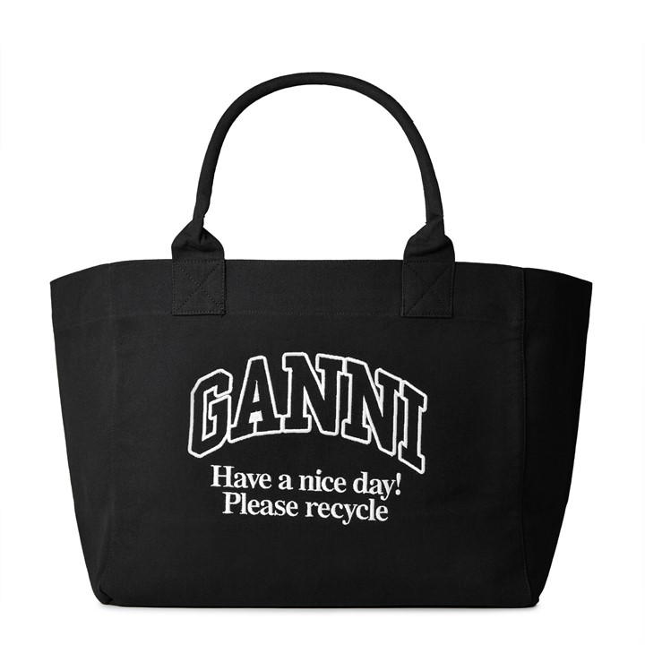 Leopard - GANNI - Women's XXL Logo Tote Bag