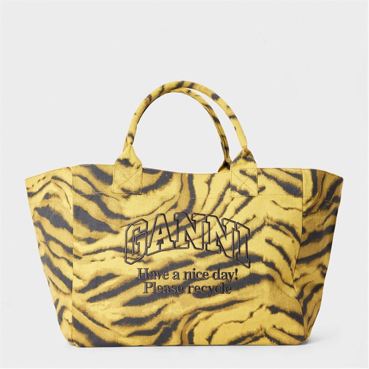 Leopard - GANNI - Women's XXL Logo Tote Bag