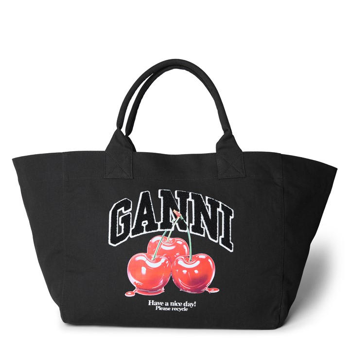 Leopard - GANNI - Women's XXL Logo Tote Bag