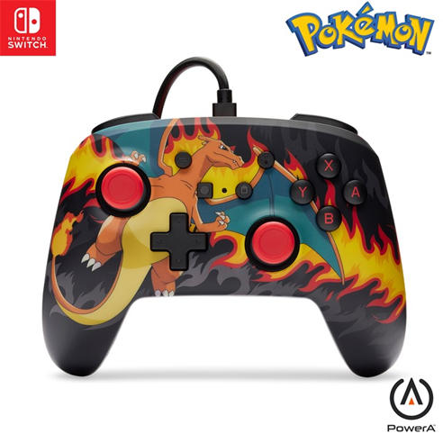 PowerA - Enhanced Wired Controller for Nintendo Switch - Charizard Firestorm