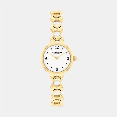COACH - Coach Ladies Iris Gold Plated Bracelet Watch