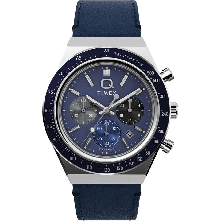 Timex Q Chrono Sn62 In Blue