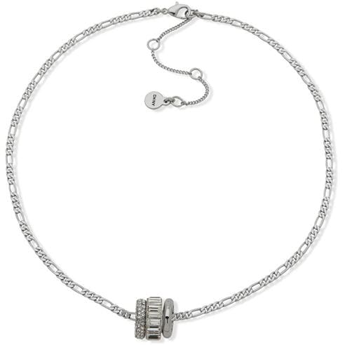 DKNY - Baguette & Polished Rondelle Figaro Link Pendant Necklace