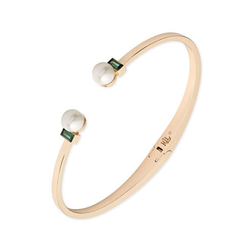 LAUREN BY RALPH LAUREN - Lauren Ralph Lauren Gold & Erinite Faux Pearl Cuff Bangle