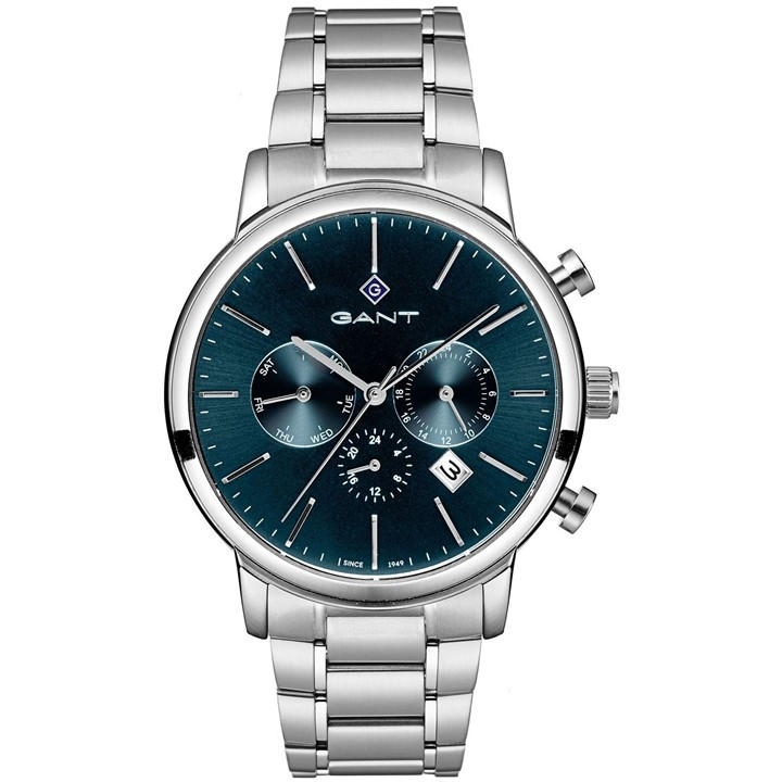 Gant Men's Silver Cleveland Denim-Metal Watch Stainless Steel Watch