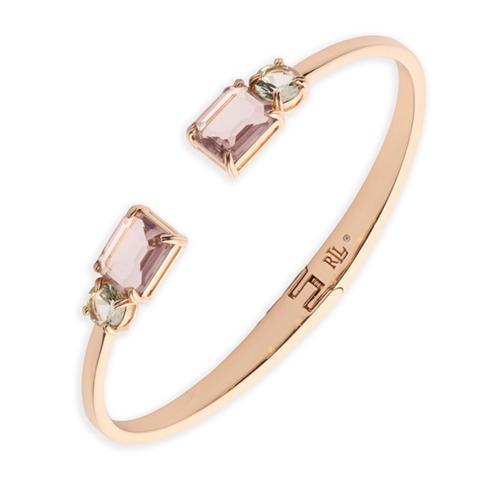 LAUREN BY RALPH LAUREN - Lauren Ralph Lauren Gold & Blush Stone Open Cuff