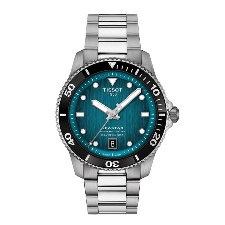 Tissot Men's Silver Seastar 1000 Watch 40Mm