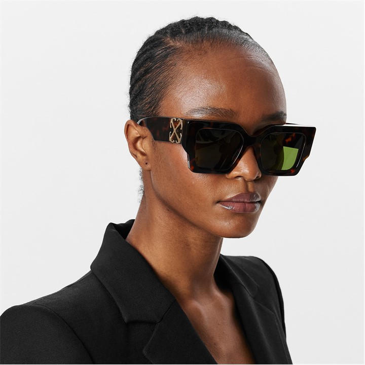 Havana/Green - OFF WHITE - Square Sunglasses