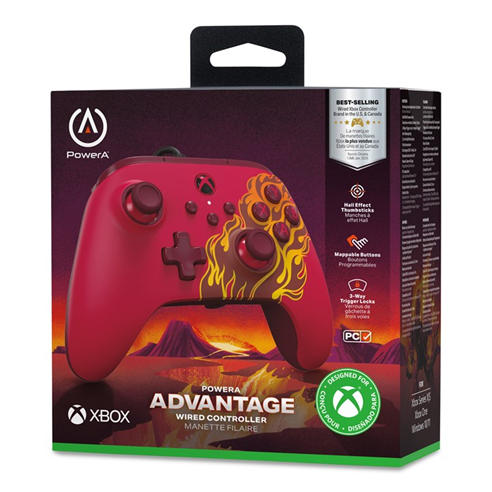 PowerA - Advantage Wired Controller for Xbox Series XS - Red Blaze