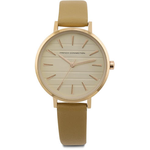 French Connection - Connection TAN Round Analog Watch for Women