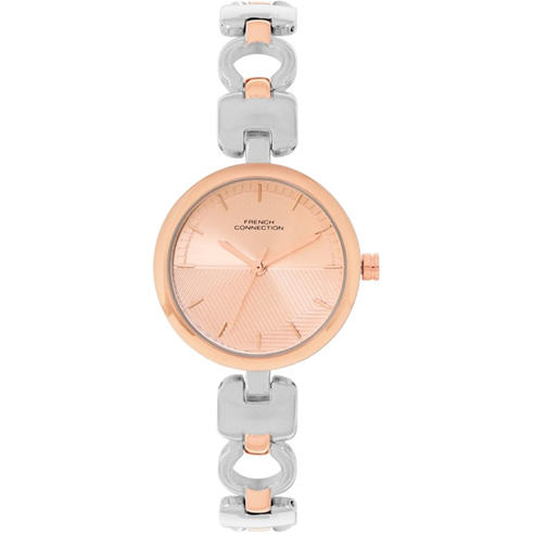 French Connection - Connection Womens Rose Gold Dial Analog Watch