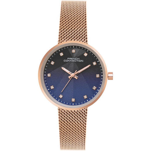 French Connection - connection Dawnlight Dark Blue-Royal Blue Round Dial Womens Analogue Watch